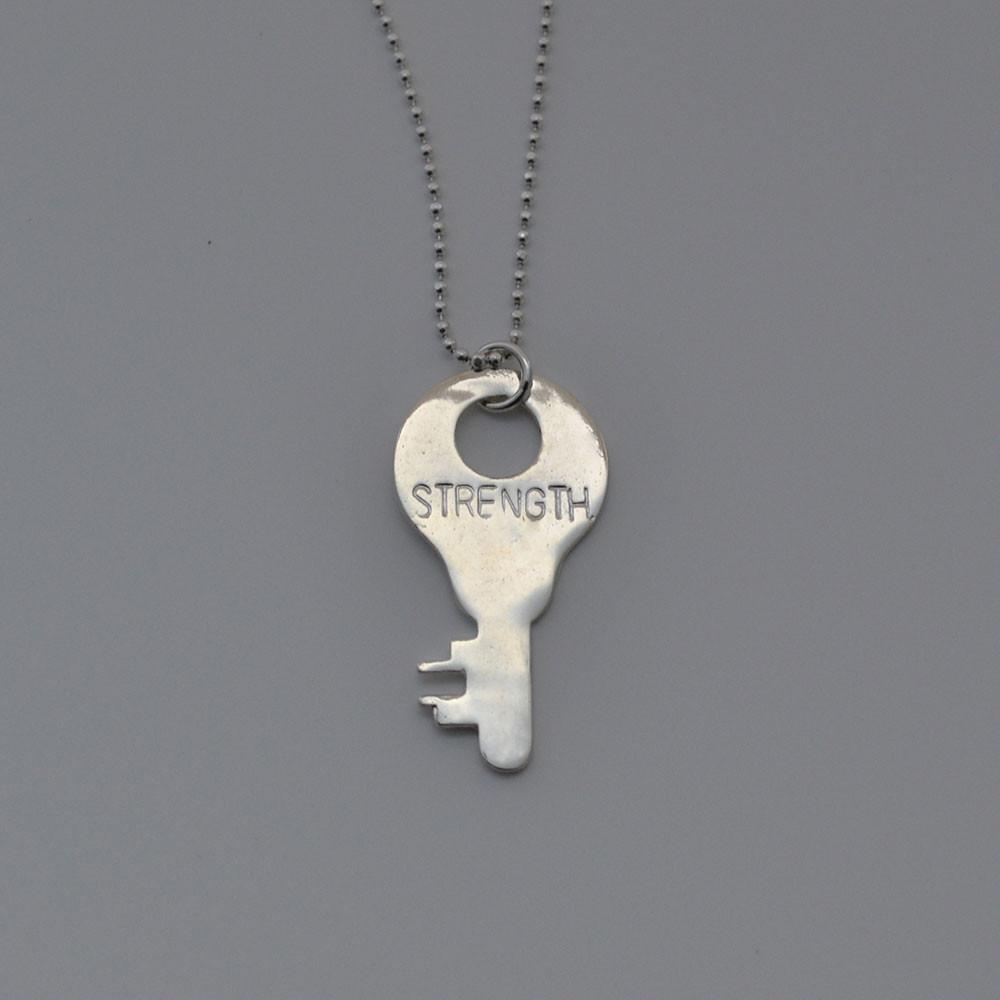 The Giving Keys Precious Metal Collection Strength Silver Necklace