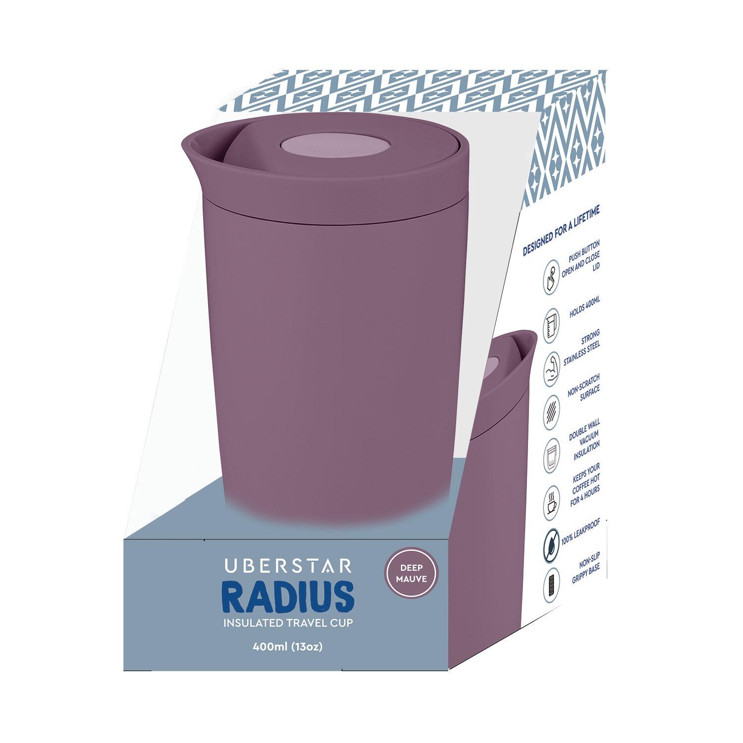 Radius Leakproof Double Wall Stainless Steel Travel Cup - Grey