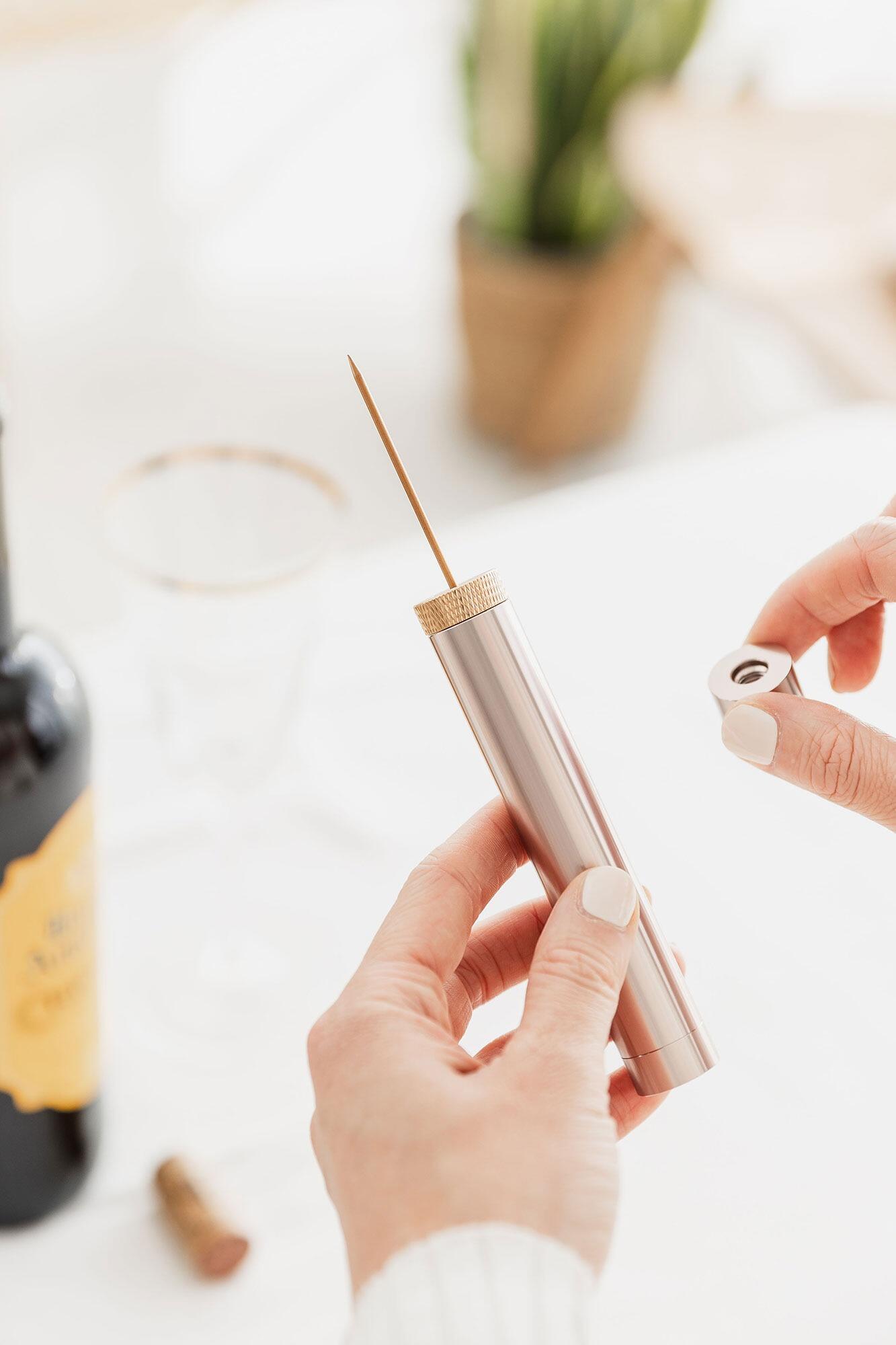 Air Pump Pressurised Wine Bottle Cork Opener Rose Gold