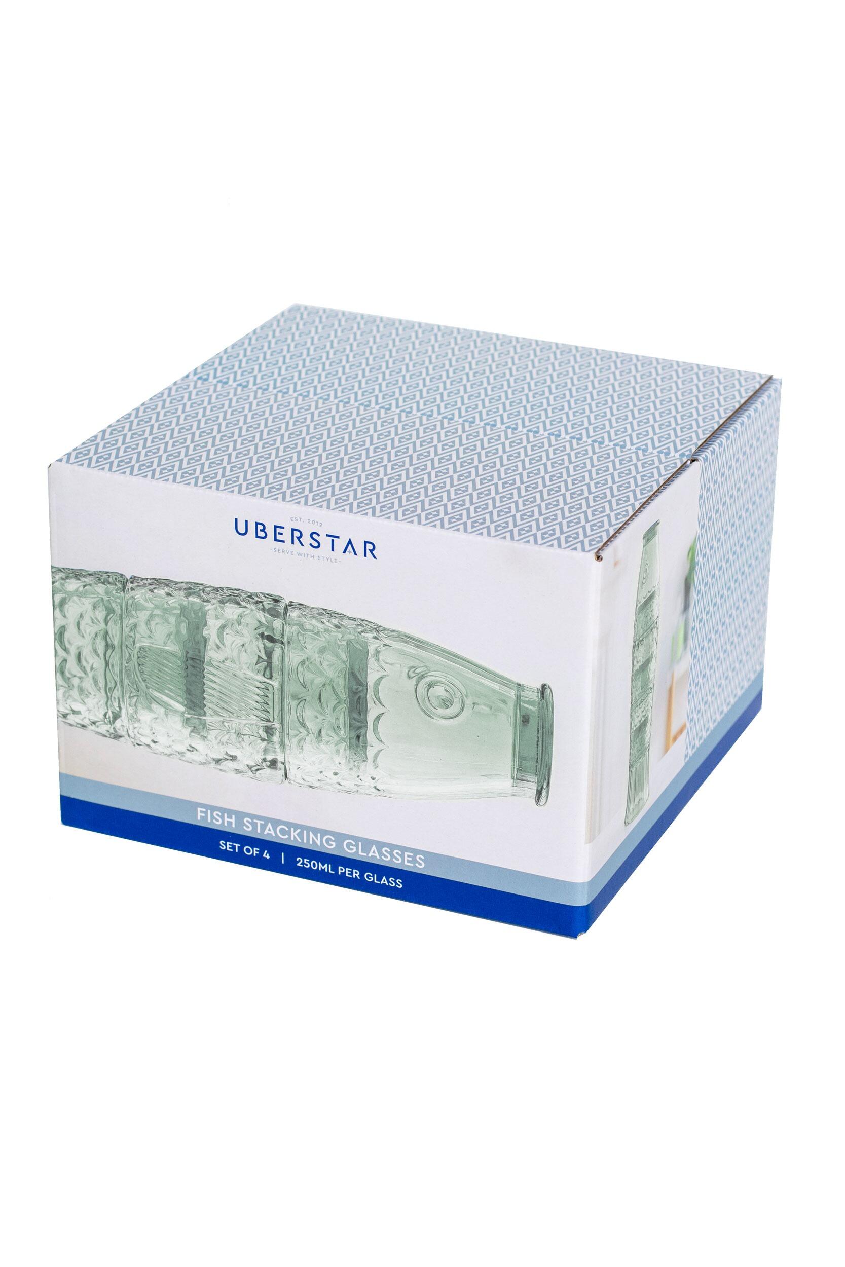 Fish Stacking Tumblers Gift Set Packaging Green