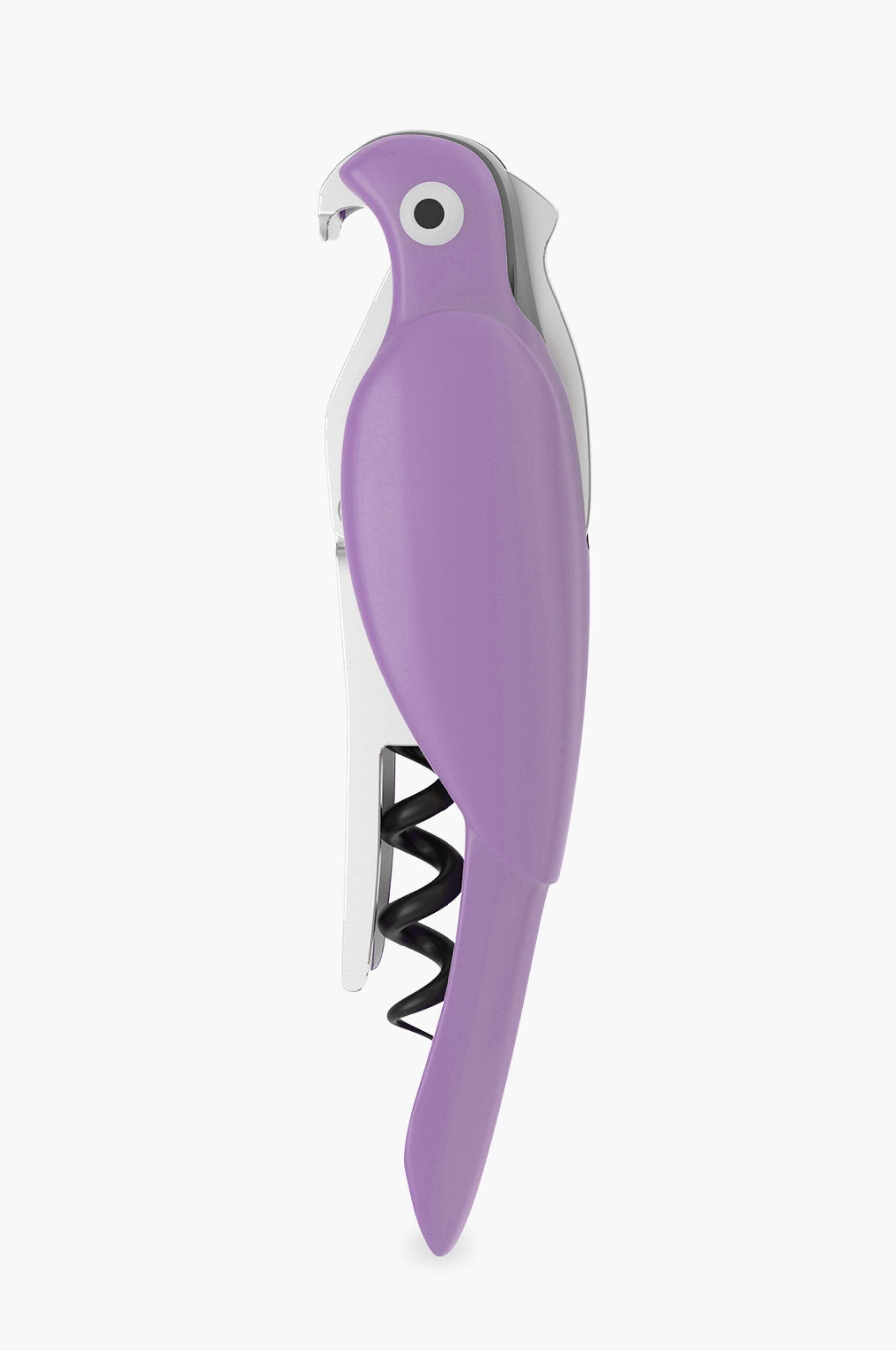 Budgie Bottle Opener Corkscrew Waiters Friend Mauve