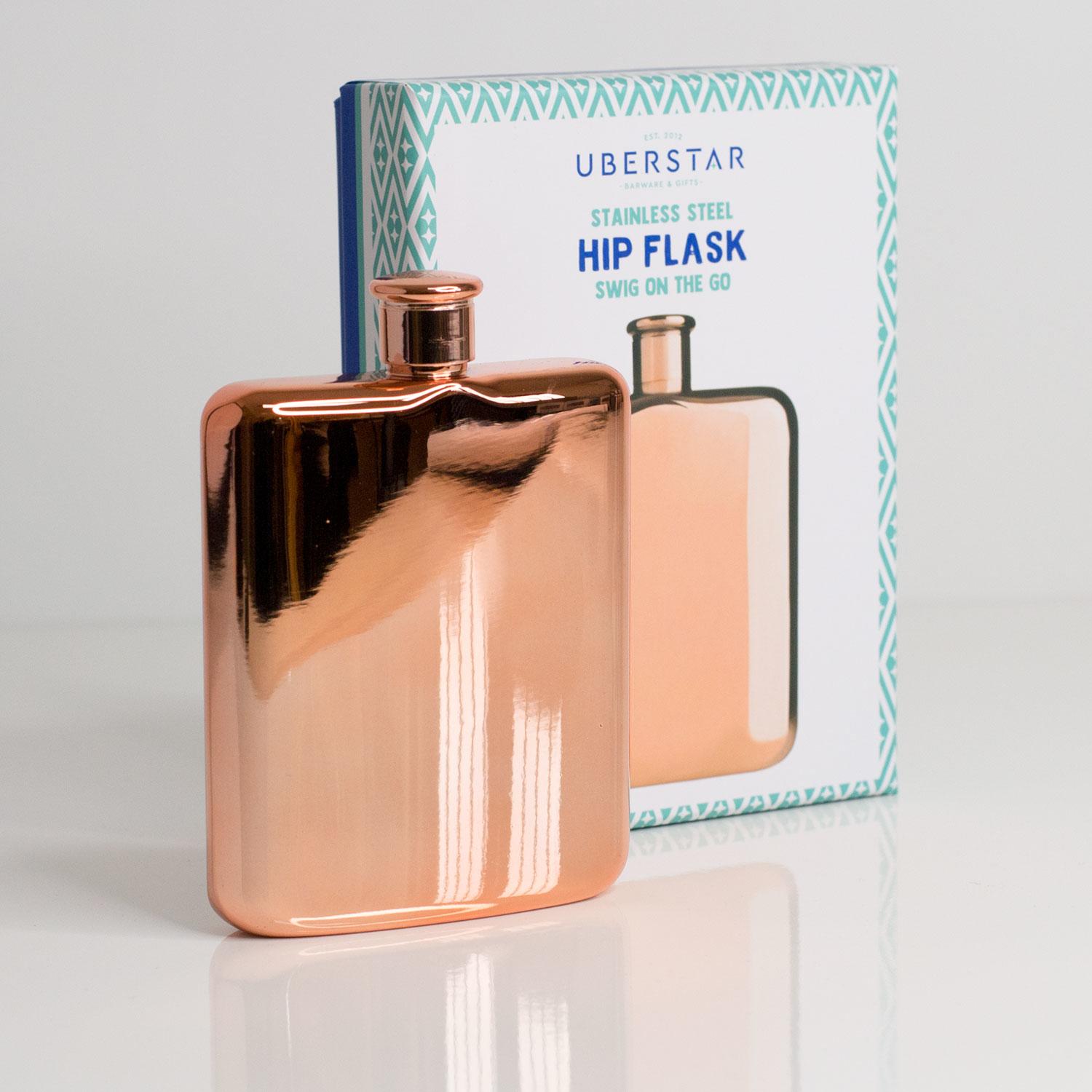 Uberstar Hip Flask - Rose Gold Only £19.99