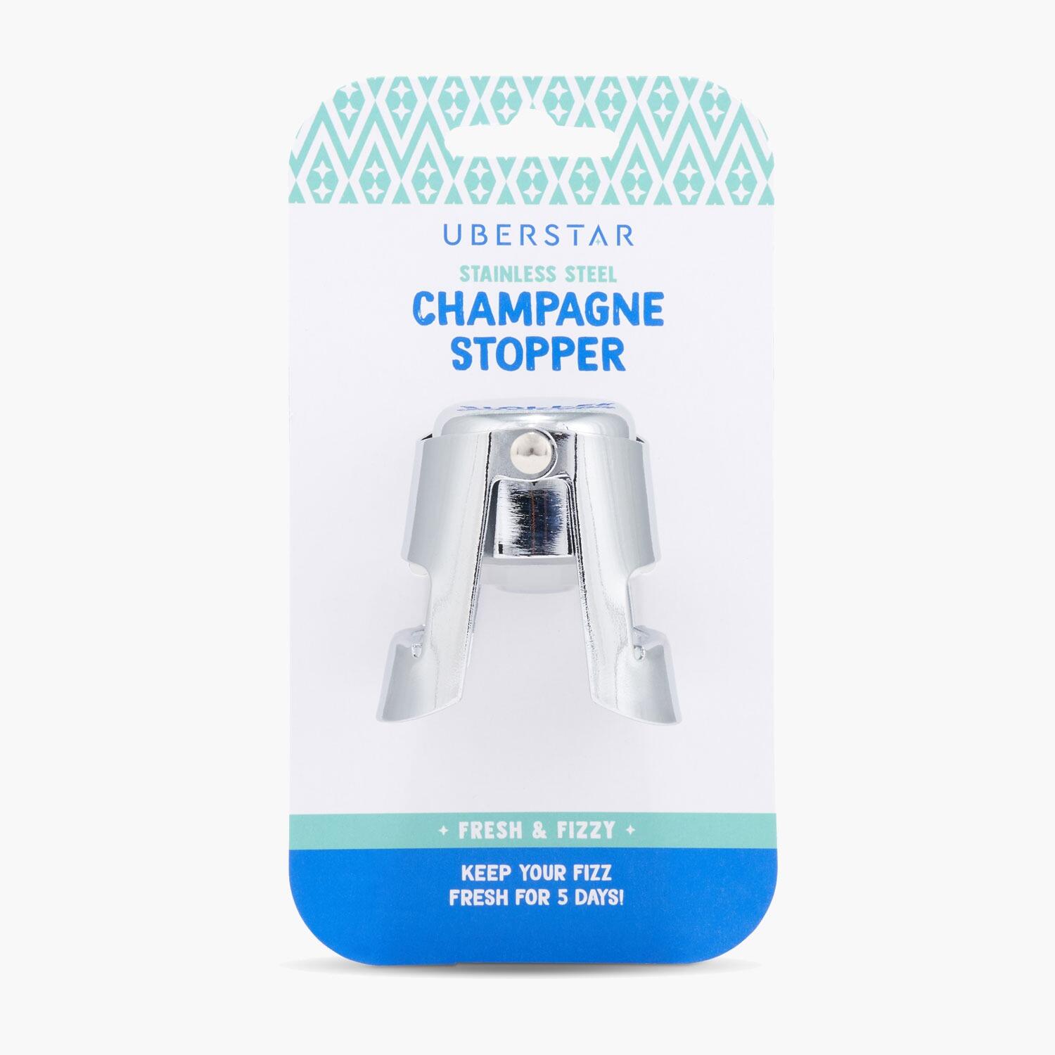 UBERSTAR Champagne Stopper Silver