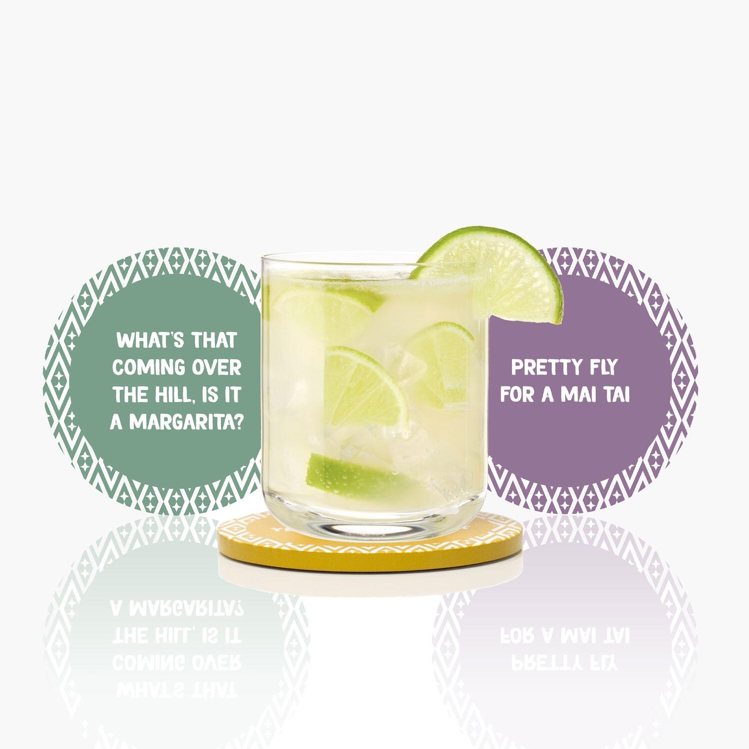Uberstar Cocktail Coasters Colourful Ceramic