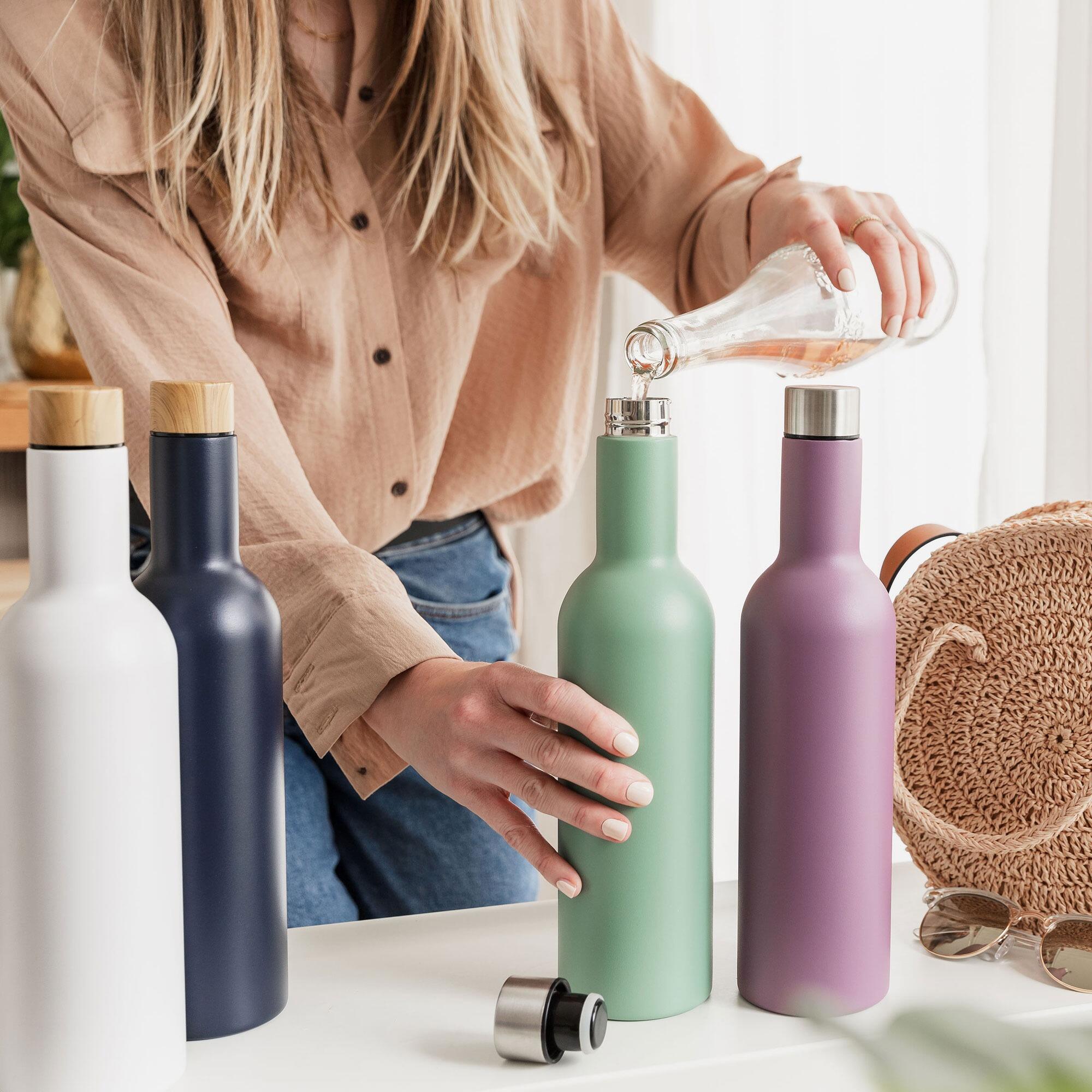Insulated Travel Wine Bottle Blue