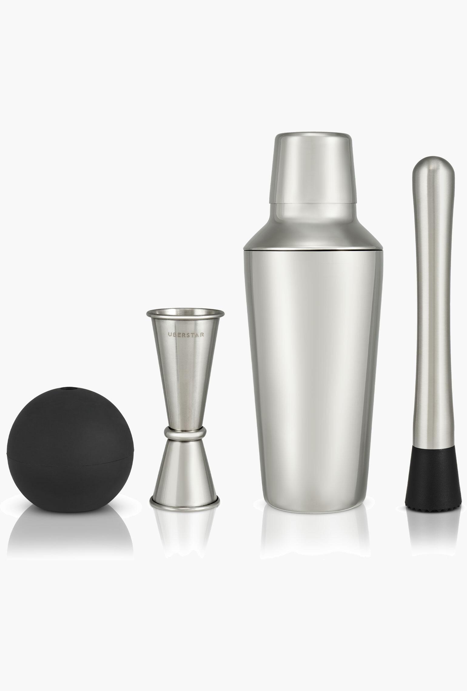 Cocktail Master Shaker Gift Set Silver