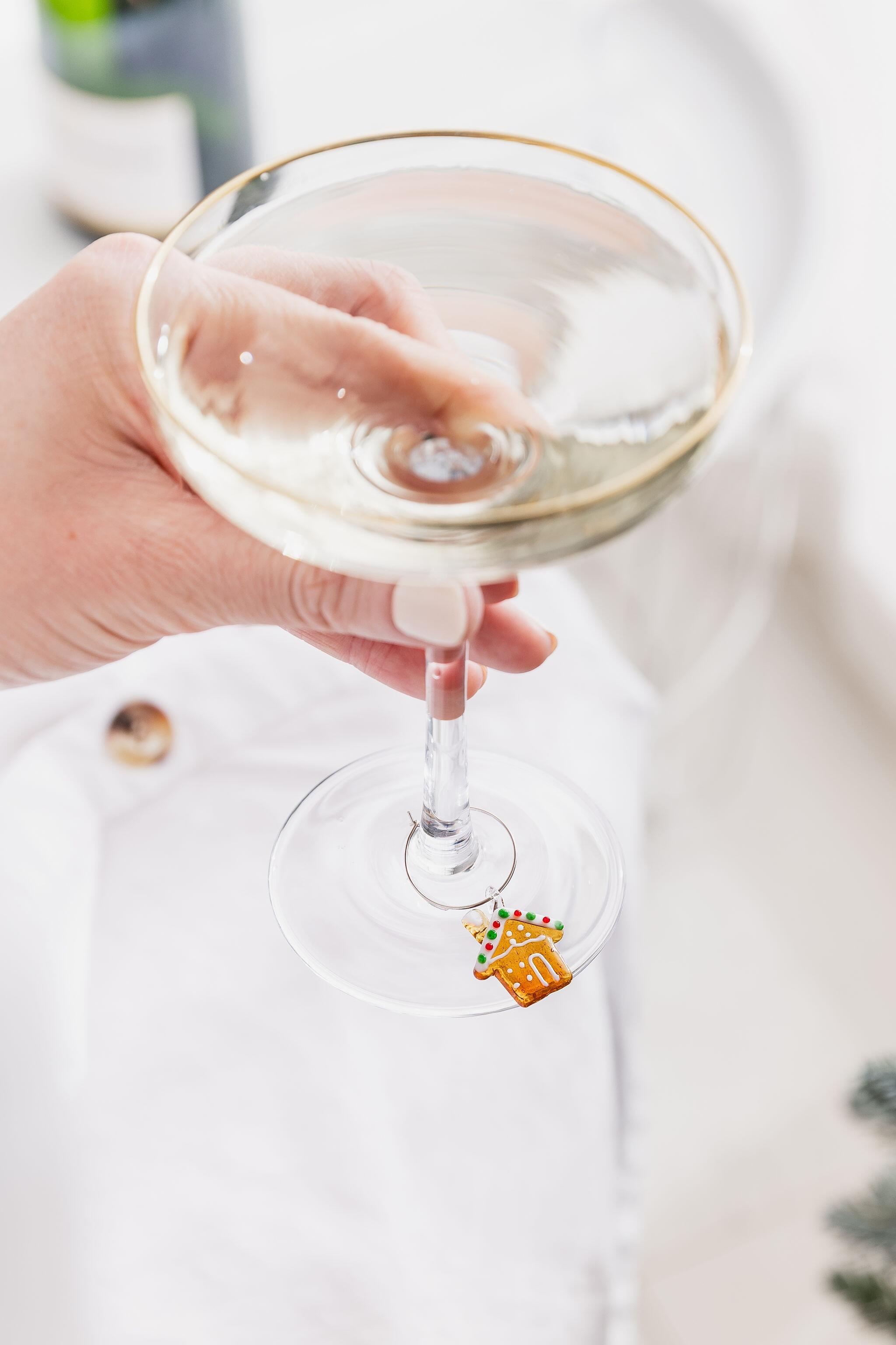Christmas Wine Charms