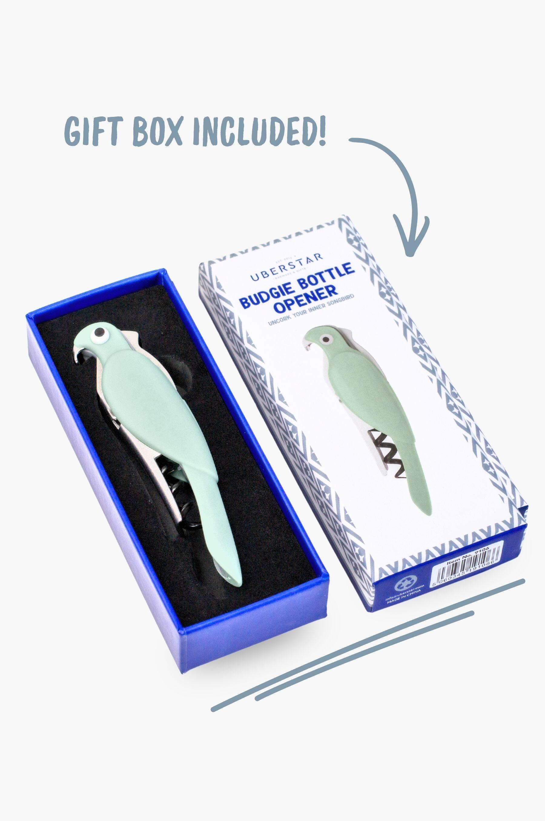 Beer and Wine Bottle Opener Novelty Budgie