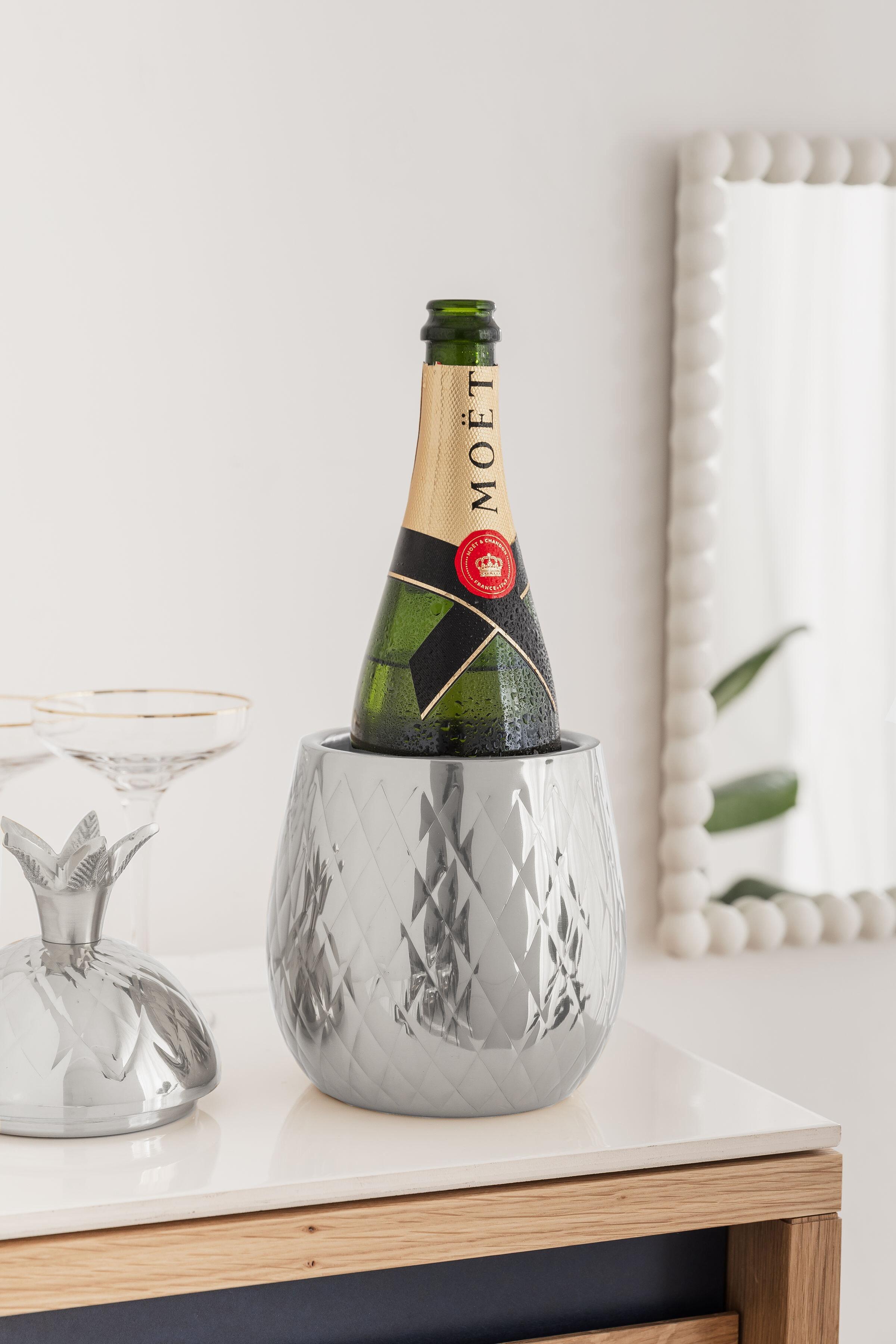 Silver Pineapple Wine Cooler Ice Bucket