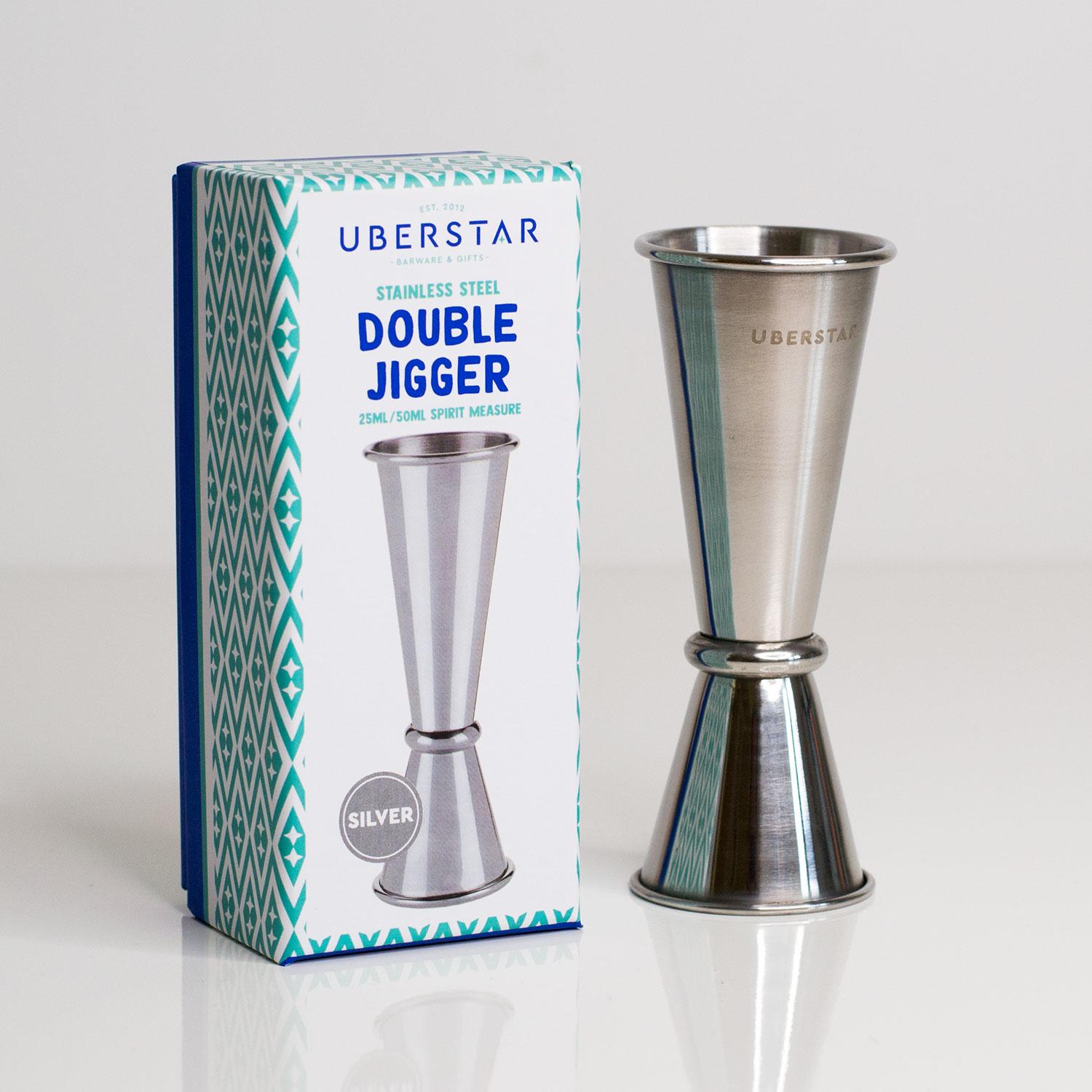 Uberstar Double Jigger - Silver - £8.99