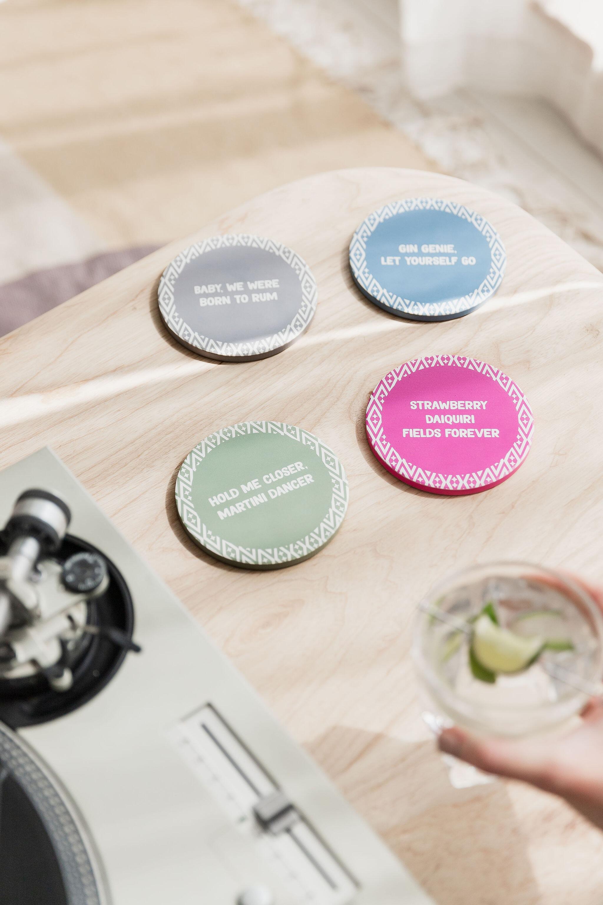 UBERSTAR Cocktail Coasters (Set of 4) Volume Two - Only £14.99
