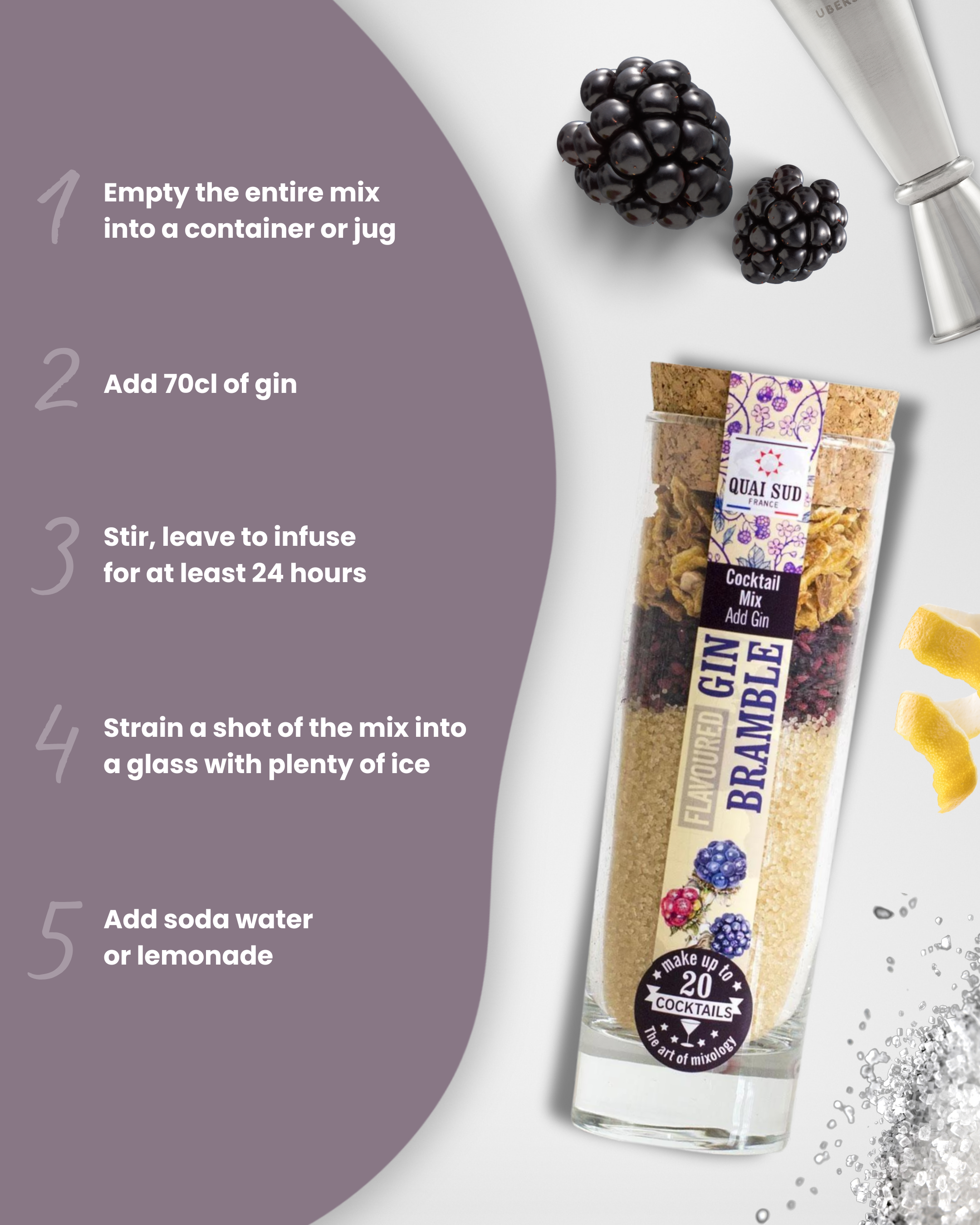 Gin Bramble Cocktail Make Your Own Cocktail Kit