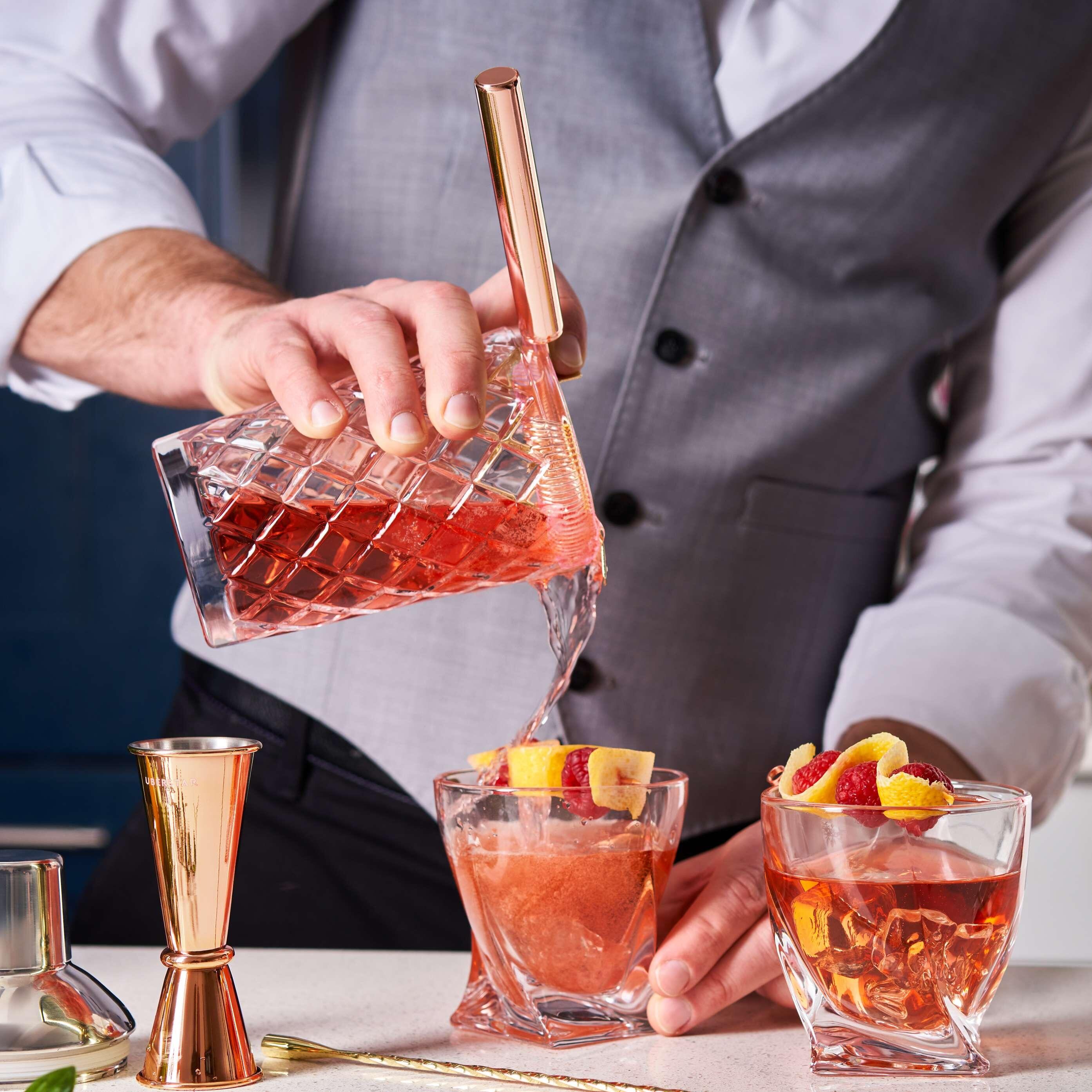 Rose gold cocktail strainer