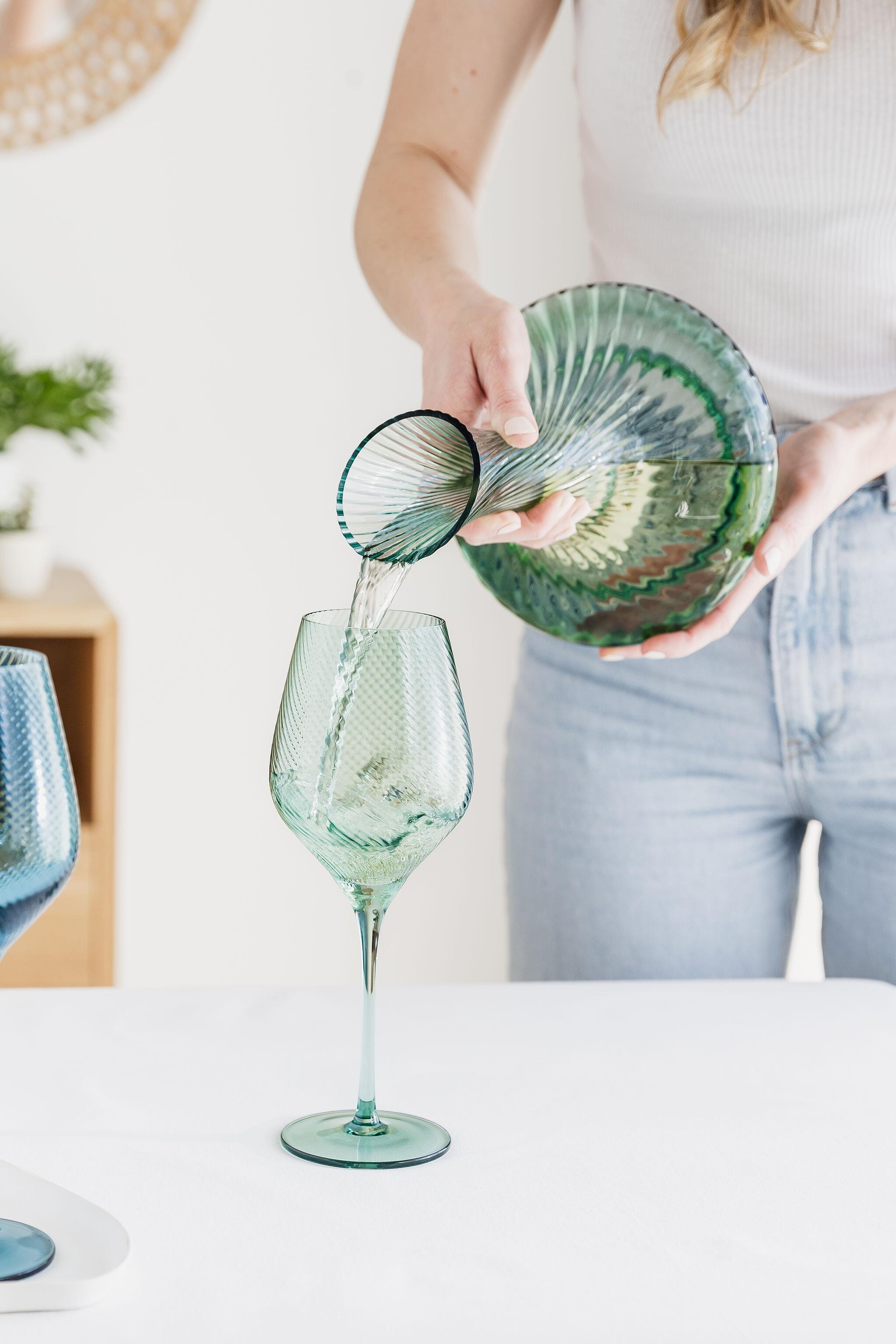 Glass Wine Decanter Green