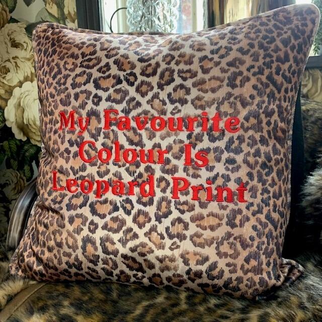 Leopard cushion top