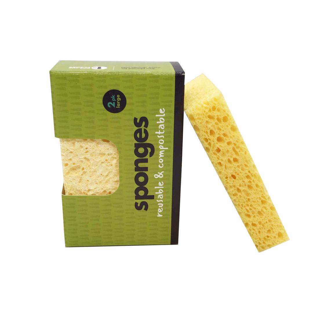 Compostable Sponges (Pack of 2) in packaging