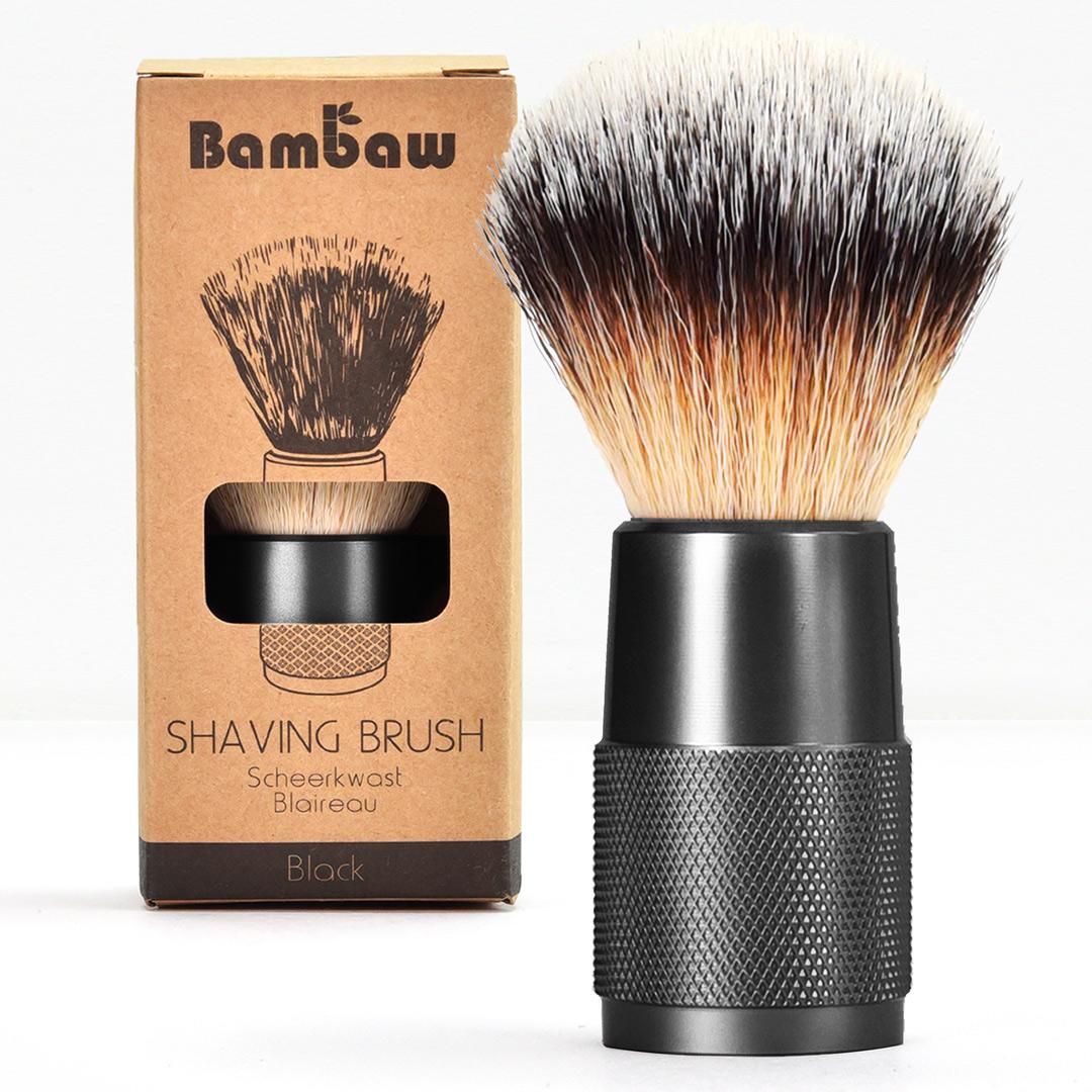 Bambaw shaving brush black handle with box