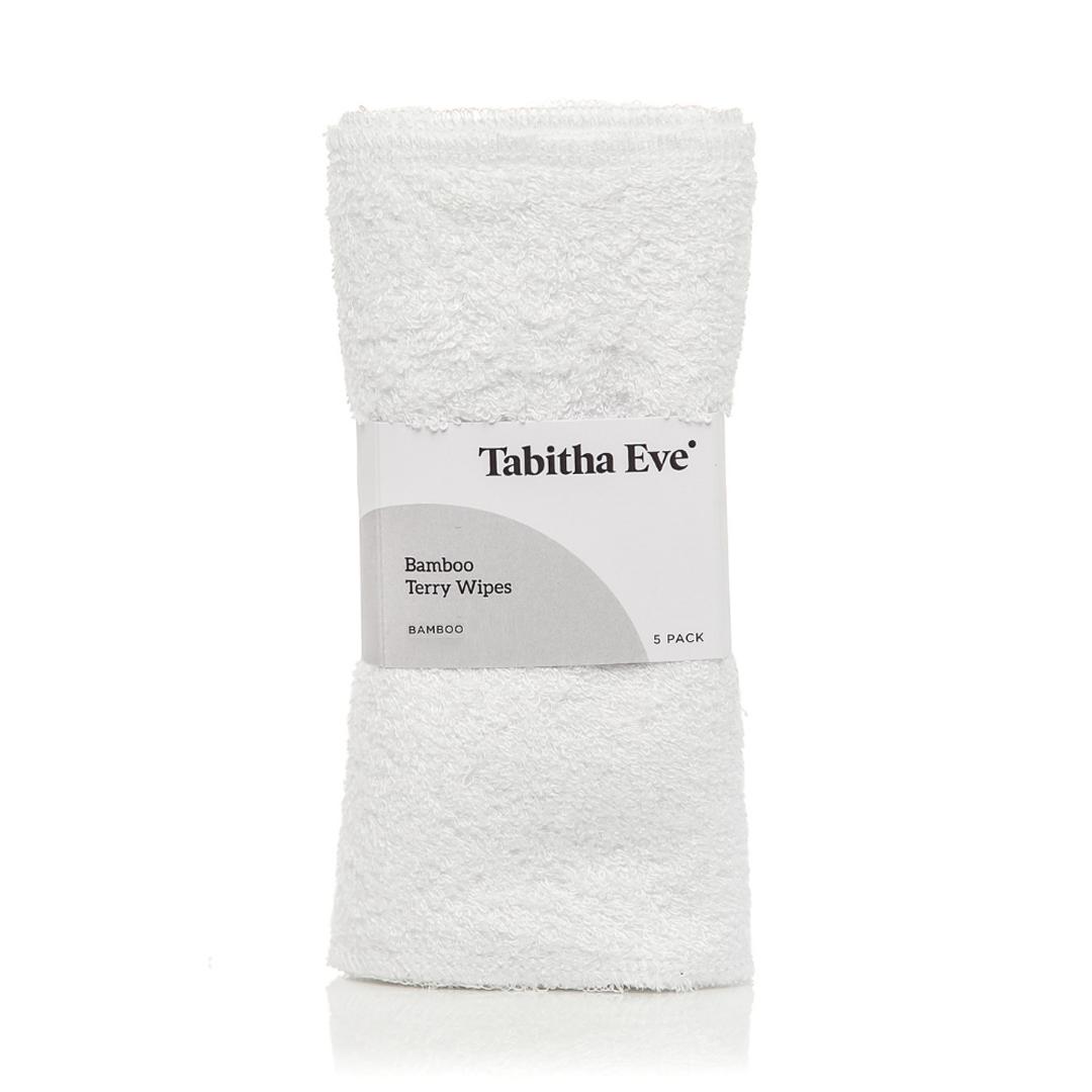 Tabitha Eve Bamboo Terry Wipes Pack of 5