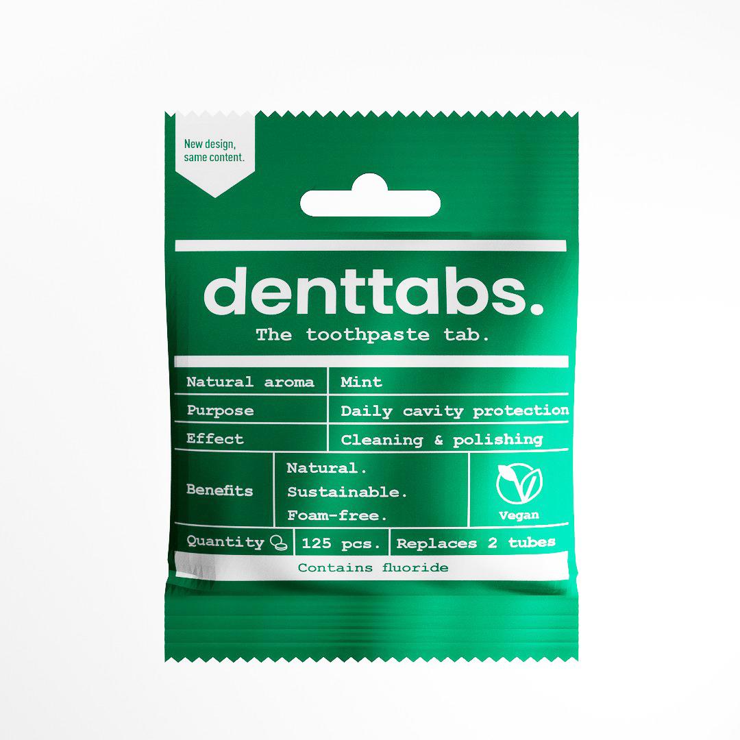 DENTTABS Toothpaste tablets  With Fluoride Refill pack