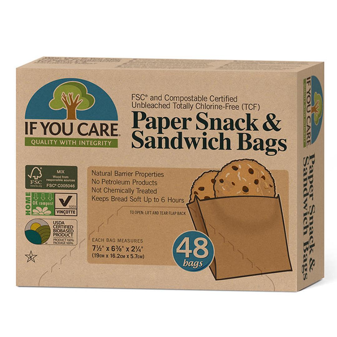 If you care paper snack and sandwich bags