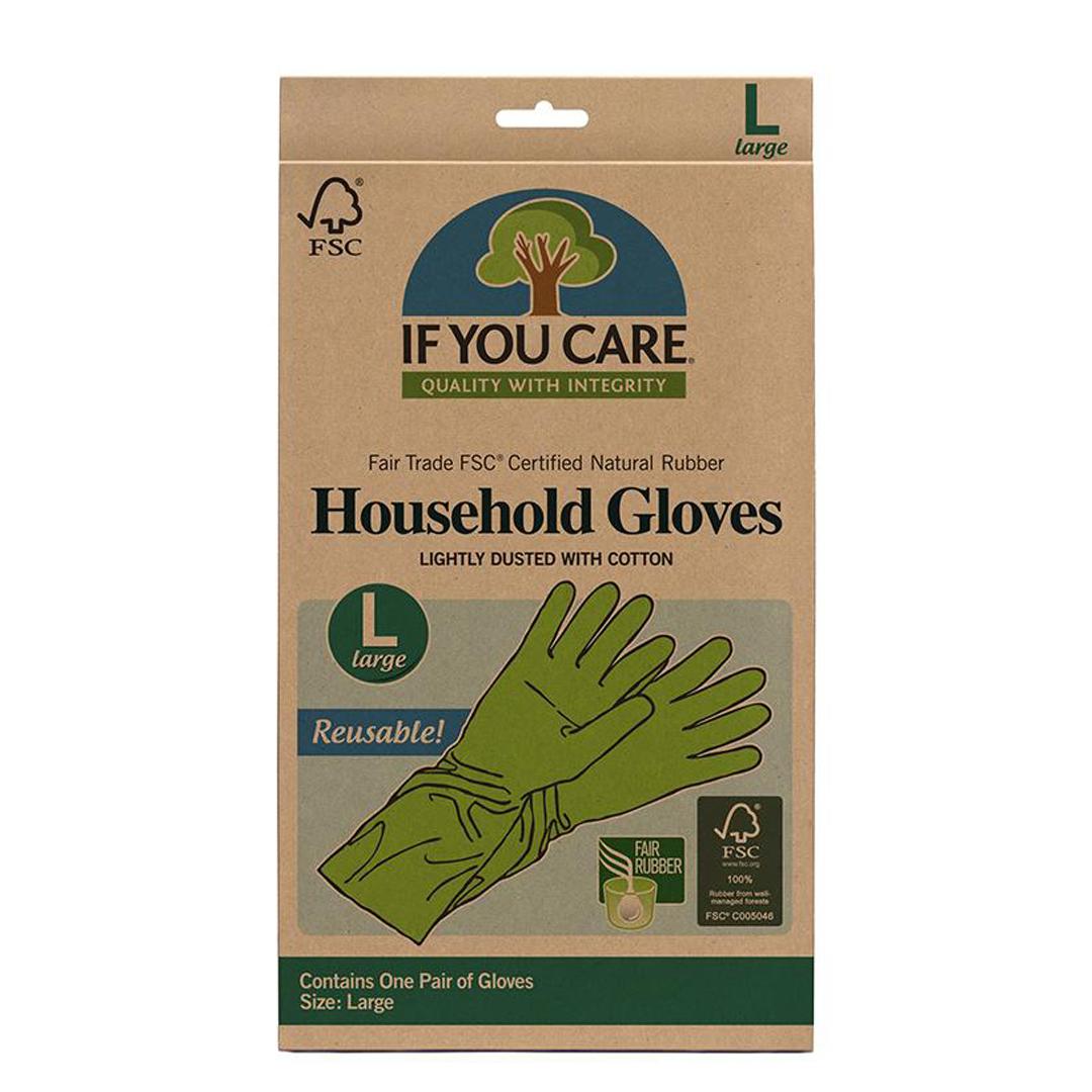 Natural Rubber Household Gloves - Size LARGE