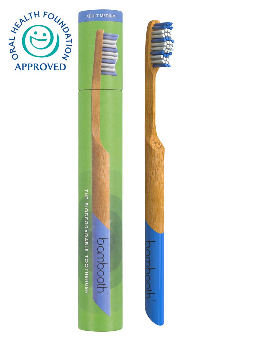 Bambooth® - Sea Blue - Medium Bristles with box