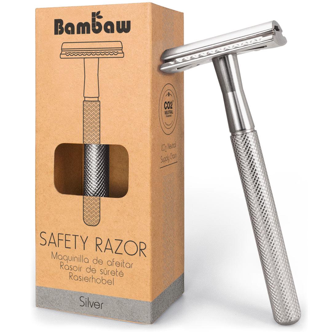 High Quality Metal Double Edge Safety Razor silver with box