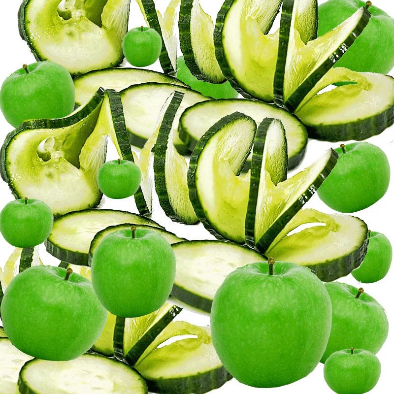 Cucumber and green apple