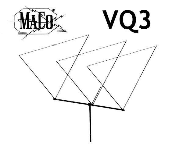 Maco VQ3 V-Quad CB/10M Base Antenna.
