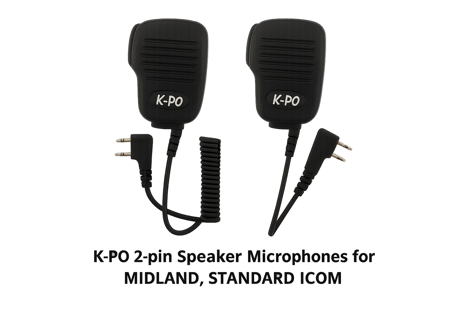 K-PO 2-Pin Speaker Microphones – For Midland & Standard Icom Radios