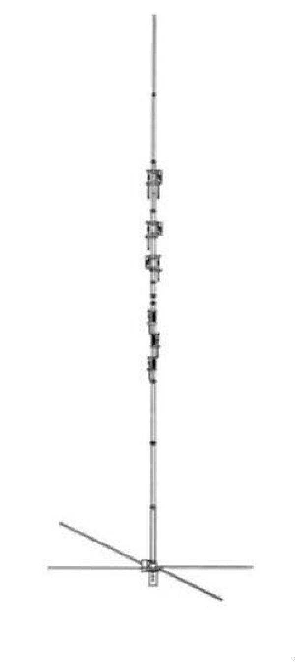 Hy-Gain DX-77A multi-band HF antenna for amateur radio, 29ft tall