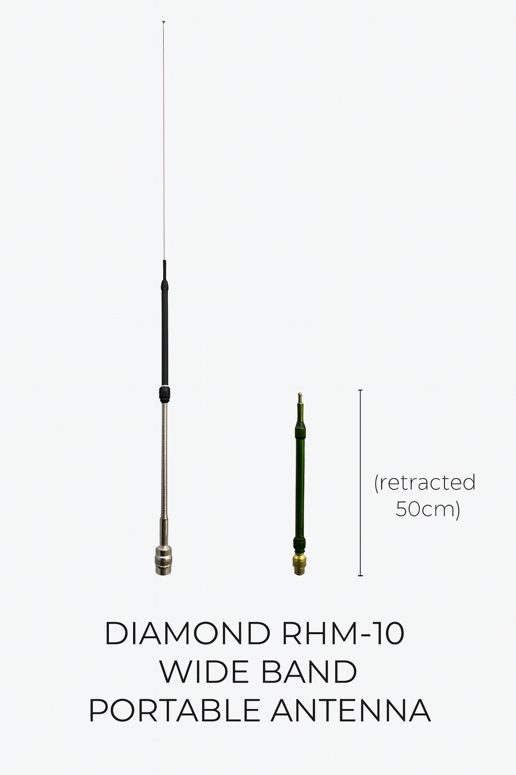 Diamond RHm-10 Wide Band Portable Antenna | 7–430MHz, 130W SSB
