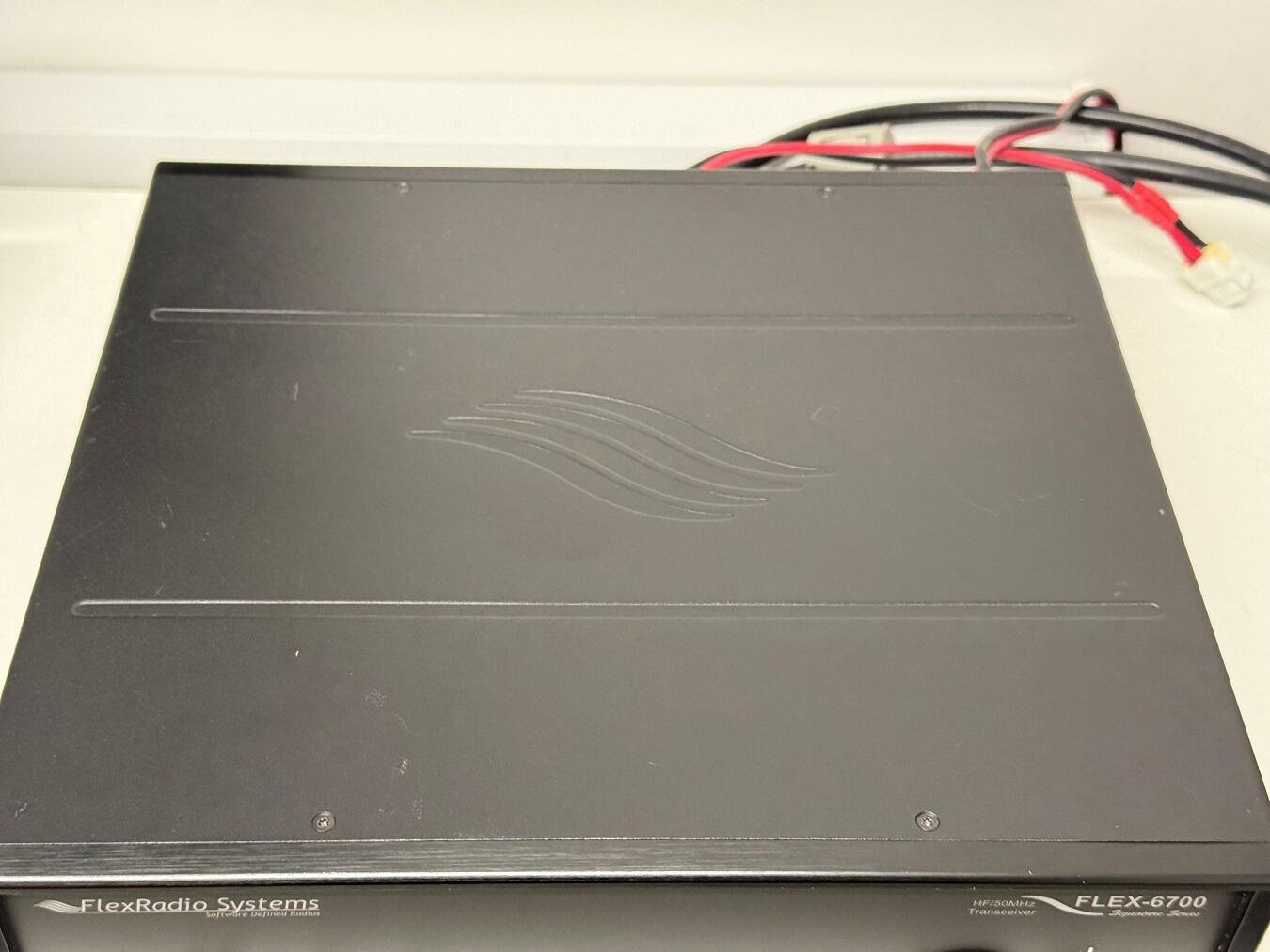 Rear panel of second hand FlexRadio FLEX‑6700 SDR transceiver, showing antenna ports and I/O connections
