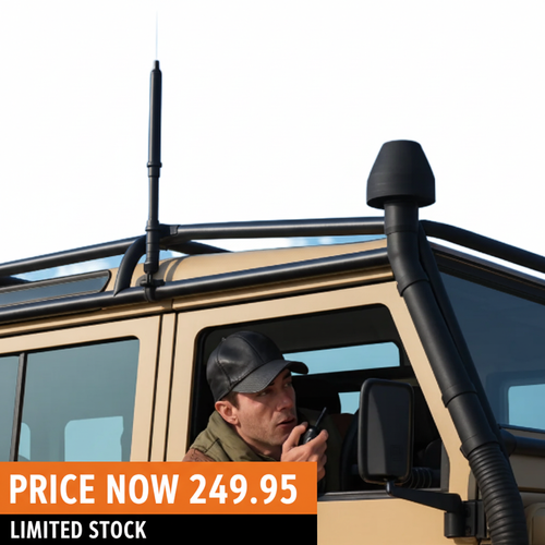 “Yaesu ATAS‑120A active tuning mobile antenna system with motorised HF/VHF/UHF adjustment”