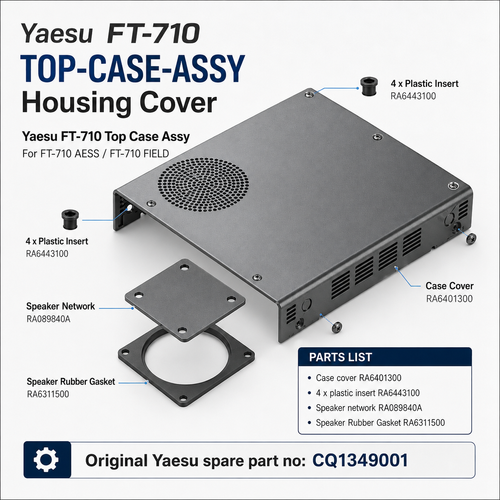 Yaesu FT‑710 top case assembly CQ1349001 genuine housing cover