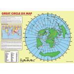 GRTW-MAP Great Circle DX Wall Map A2 size full colour