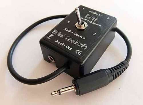 Bhi mini switch - enabling the connection of two radios to  bhi dsp noise cancelling product.