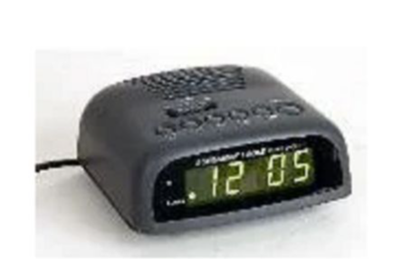 Mfj-116dc is a 12-hour clock with a 110db alarm.