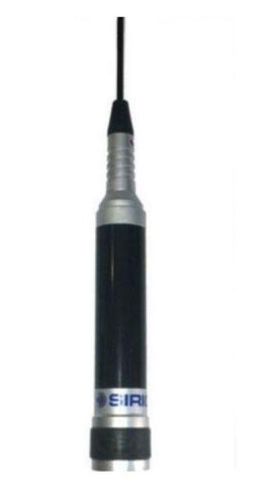 Sirio Silver 90 mobile CB antenna with PL259 fitting – base-loaded design with stainless steel whip, compact and durable for 26.5–27.5 MHz CB communication.