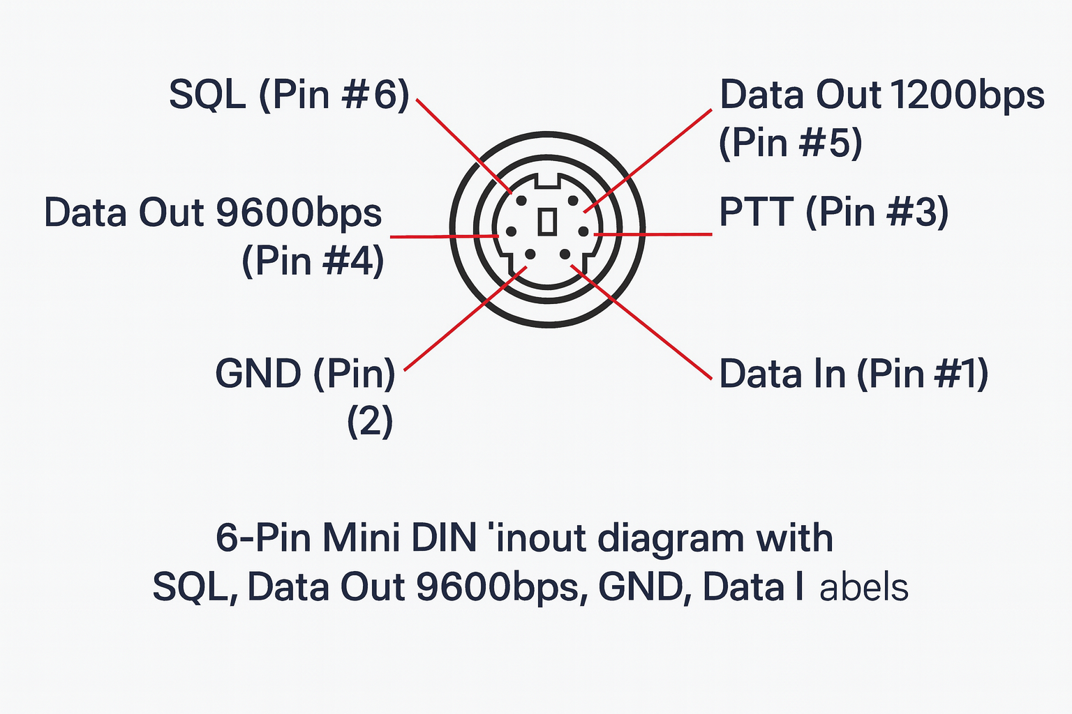 Tigertronics SL-CAB-6PMD Radio Cable | 6-Pin Mini DIN for SignaLink USB –  Radioworld UK