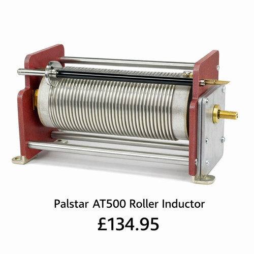 Palstar AT500 roller inductor image with the £134.95 price badge.