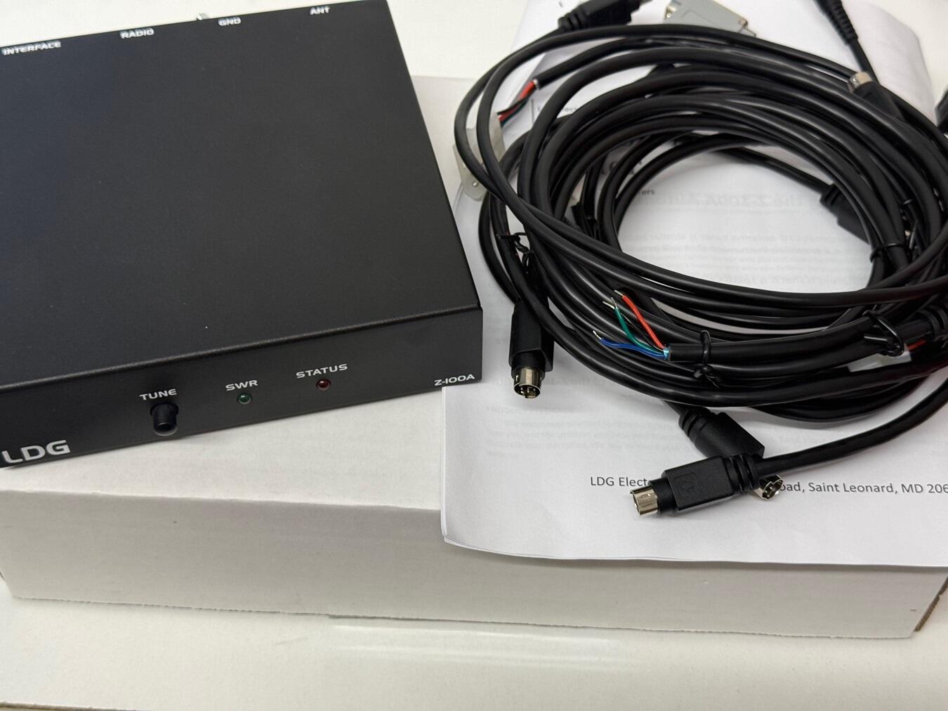 Second Hand LDG Z‑100A Automatic Antenna Tuner with Interface Cables – Used