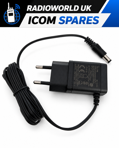 com bc‑147se 2 pin euro power supply for bc‑173 genuine icom part – radioworld uk
