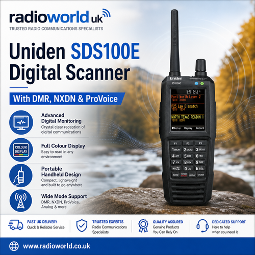 Uniden SDS100E scanner with antenna and accessories – Radioworld UK