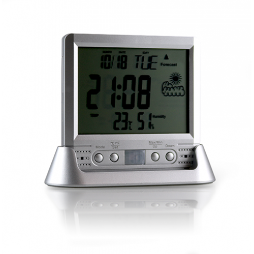 Lawmate pv-tm10fhd spy camera clock - camera system cleverly disguised as a desktop thermometer & clock