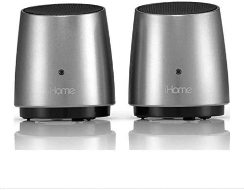Ihome ihm89 mini portable rechargeable speaker silver refurbished