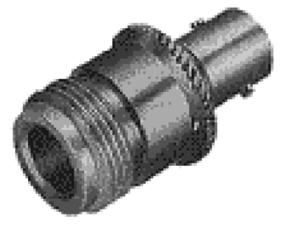 Adaptor BNC Jack F to N Jack F, model number 42033, is designed to connect BNC cables to N-type cables efficiently.