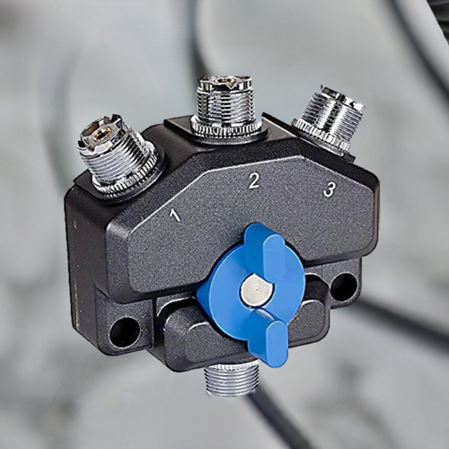 Watson CX-SW3PL 3-way coax switch with SO-239 sockets  has power handling capabilities of 1.5kW