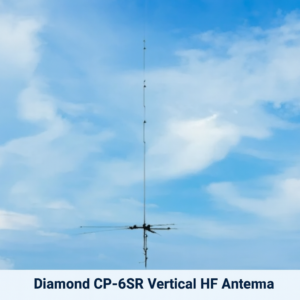 Diamond CP-6SR Vertical HF Antenna – Multiband 6–80m, 200W, 4.8m
