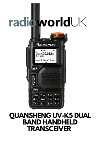 Radioworld UK image of the Quansheng UV‑K5 dual band handheld transceiver